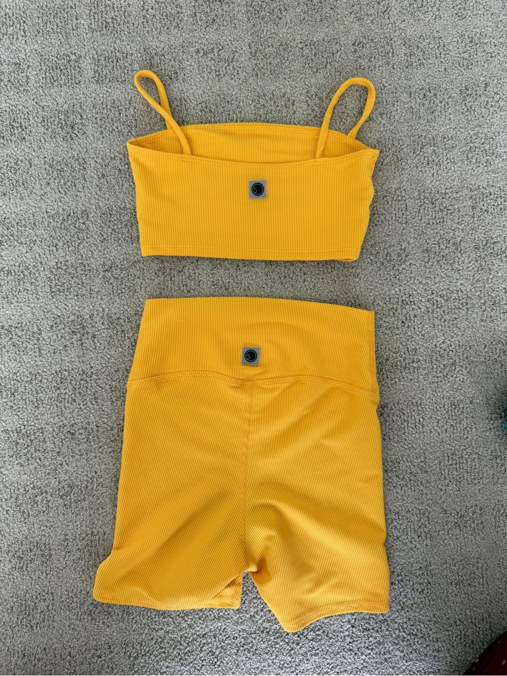 Five the Label Sunny Yellow Ribbed Two-Piece Active Set - Picture 2 of 4